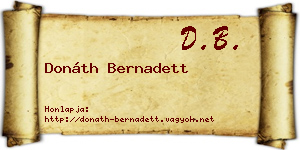 Donáth Bernadett névjegykártya