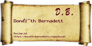 Donáth Bernadett névjegykártya